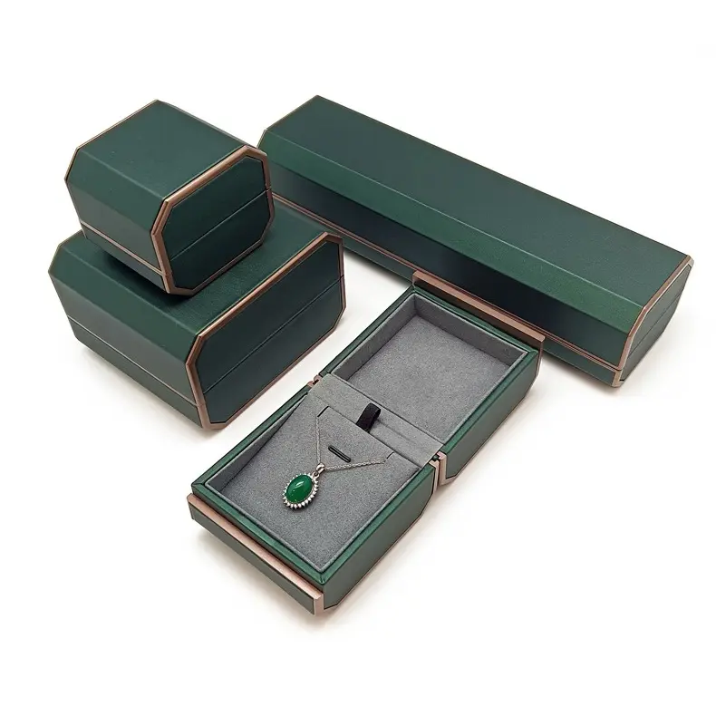 ラージリングブレスレットネックレスペンダントパッキングボックスセット高級プラスチックジュエリーボックス