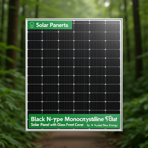Panneau solaire monocristallin de type N noir à demi-cellules avec couvercle avant en verre par Sunket New Energy - Product Image 3