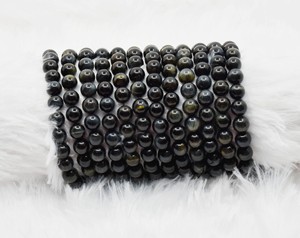 Cuentas Redondas de Obsidiana Dorada Natural de 8mm, de Alta Calidad, para Sanación, las Más Vendidas, Piedras Preciosas Puras a Precio de Mayoreo - Product Image 1