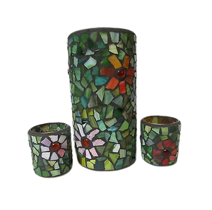 Porte-bougie décoratif en mosaïque de verre, thème moderne, plusieurs couleurs - Product Image 6