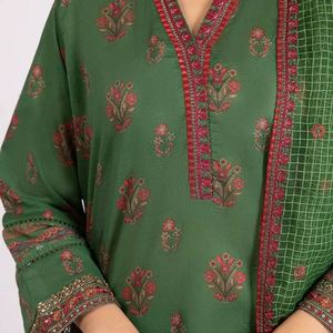 Dupattas traditionnelles pour femmes, cousues, en tissu doux, sur mesure, vente en gros, haute qualité, élégantes, trois pièces, été - Product Image 4