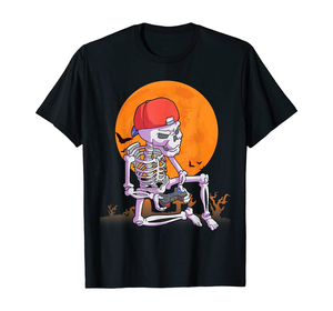 Dernière goutte épaule surdimensionné hommes Halloween Vintage t-shirts hommes sérigraphié haute qualité sonnerie Halloween hommes t-shirts - Product Image 1