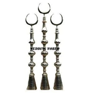 Set Of Three Aluminum Minaar Shiny Polished Handmade Designer Minarets Best Selling Designer Luxury Metal Decorative Minaar