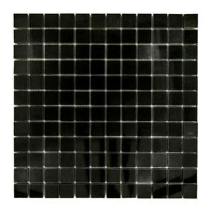 1x1 Absolute Black Galaxy Granite Polished <b>Mosaic</b> Tile Minimalist Design Style Durable UNION Brand Villa Application Slab - Product Image 1