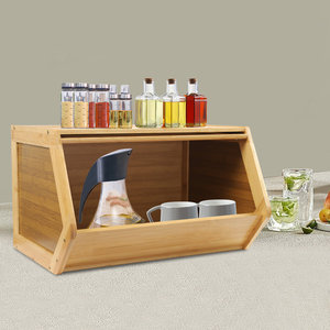 Meuble de rangement autoportant en bambou DreamCraft Modern 51 cm, organiseur de cuisine, origine Vietnam - Product Image 6