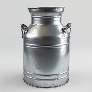 Bidons à lait galvanisés de ferme vintage, poignées solides, maison rustique, cuisine, jardin extérieur, décoration, bidon d'eau - Product Image 6