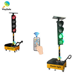 Semáforo Móvil Solar Portátil <span class=keywords><strong>LED</strong></span> de 200 mm de Una Sola Vía para Construcción de Carreteras, Específico para Singapur - Product Image 1