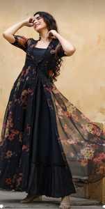 Ssumaira Bộ Sưu Tập Chất Lượng Cao Cấp Pakistan Đảng Mặc Cô Gái Bông Maxi Gown Choàng Với Tùy Chỉnh Thiết Kế Trong In Vải - Product Image 3