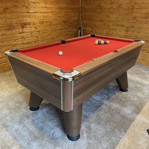 Mesa de Billar de PVC y MDF de 8/7 pies y 84 pulgadas con Sistema de Retorno Automático de Bolas, Grado Torneo, Portátil - Product Image 1