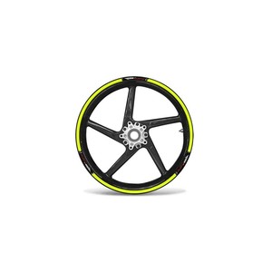 Strisce Adesive per Cerchioni Moto Giallo Fluorescente Compatibili con Aprilia RSV Tuono 17'', Adesivi Moto Eleganti - Product Image 1