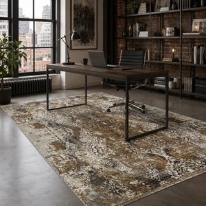 Netline Home Subtle Medallion Taupe Traditional <b>Washable</b> <b>Rug</b> - Product Image 5