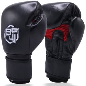 Guantes de Boxeo con Logotipo Personalizado, Transpirables y Cómodos, con Panel de Malla Roja en Contraste - Product Image 1