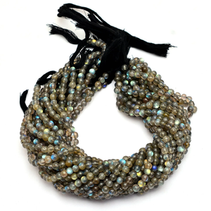 Cuentas Redondas Lisas de Labradorita Natural de 5mm-6mm, Piedras Semipreciosas de Alta Calidad para la Fabricación de Joyería - Product Image 3