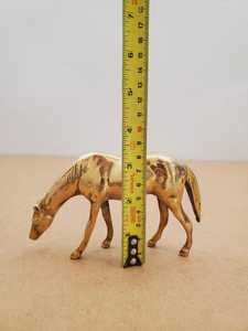 Estatuilla de caballo de pastoreo de latón macizo vintage, escultura de animal de latón, decoración de latón MCM-estatua de caballo de pastoreo de latón Vintage/ - Product Image 6
