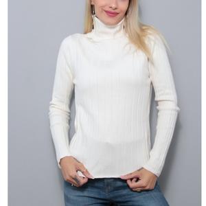 2025 femmes pull à col roulé épais chaud mode tricot pulls manches longues Simple BD fournisseur hiver grande taille motif - Product Image 4