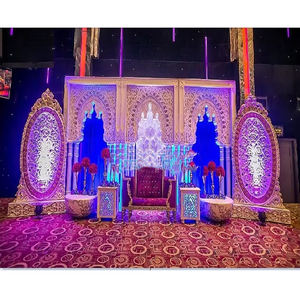 Cadres de toile de fond de scène de mariage exclusifs Grand cadre blanc scène pour mariage indien scène de mariage indien cadres 3D décoration - Product Image 1