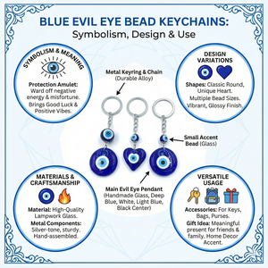 Amulette en verre bleu turc en forme de cœur rond, pendentif de protection, souvenir, cadeau, vente en gros, lot en vrac pour breloques de sac - Product Image 2