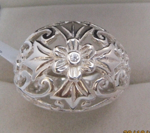 Anillo Shah Gems de Plata de Ley 925 con Topacio Blanco Natural, Bañado en Rodio para Uso Diario - Product Image 1