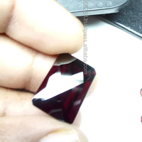 Rubis Rouge 100% Naturel (Origine Zambie) Taille Princesse Étoile Octogonale Libre 13x18mm 16.39ct Non Traité Certifié par un Certificat Tierce Partie