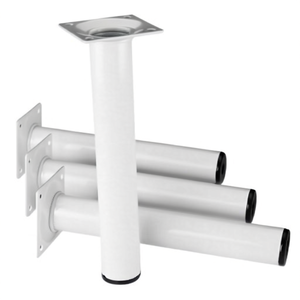 Patas de Mesa de Aluminio Blancas de 30 mm de Alto, Placa de Montaje de 500 mm, Paquete de 4 - SISTEMA DE ELEMENTOS - Product Image 3