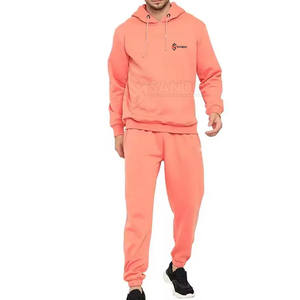 Costume de jogging deux pièces pour hommes, décontracté, de couleur unie, costume de jogging de marque privée grande taille pour hommes - Product Image 3