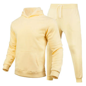 Vente en gros survêtement 2 pièces personnalisé jogging ensemble marque privée vierge jogging survêtement sweatshirts à capuche pour hommes Service OEM - Product Image 5