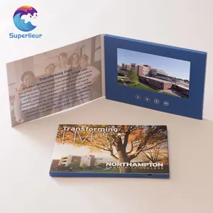 Superlieur 7 pouces écran Lcd A5 livret vidéo d'invitation de mariage brochure d'entreprise numérique carte-cadeau de voeux de mariage