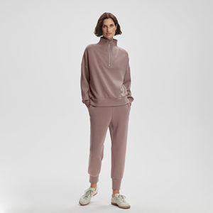 Nueva sudadera informal personalizada de algodón con media cremallera para mujer, cómoda y versátil para todas las estaciones, sudaderas para mujer - Product Image 3