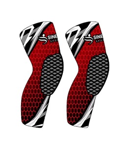 Soporte de rodillera profesional Sinewy-Manga de compresión ajustable transpirable Poliéster Neopreno Logotipo personalizado Opción para rodilla - Product Image 1