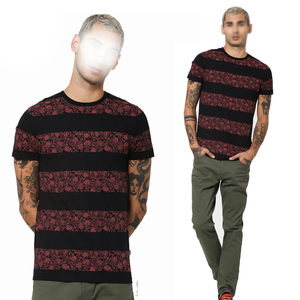 T-shirt personnalisé pour hommes, poids lourd 100% coton vieilli, épaules tombantes, surdimensionné, délavé à l'acide avec motif solide - Product Image 6