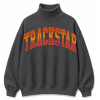 Sweat-shirt oversize à col montant vert olive uni pour femme, manches longues, style streetwear décontracté, Trackstar OEM Private Label