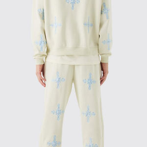 ชุดวอร์มกางเกงมีฮู้ดและซิปสำหรับผู้ชายชุดกีฬาที่มีน้ำหนักมาก - Product Image 3