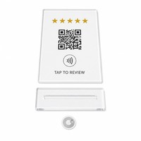Support d'affichage NFC en acrylique transparent OEM pour table, support de carte à connecter par simple contact