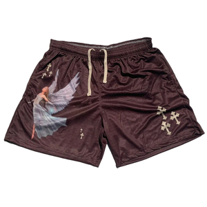 Pantalones cortos de malla estampados para hombre 100% algodón personalizados al por mayor diseño completamente sublimado con doble forro - Product Image 1