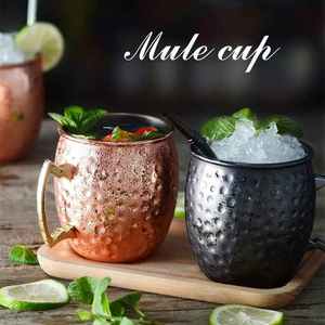Haute vente Moscou Mule tasse tasse en cuivre pur tasse à vin 450ml verre cuivré - Product Image 4