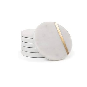 Dessous de verre ronds en céramique OEM absorbant Noël Accessoires de cuisine vintage Tapis et tampons pour porte-gobelets Styles de marbre - Product Image 5
