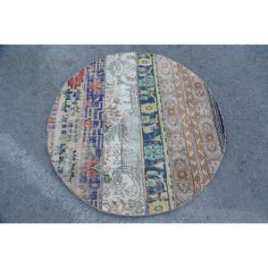 พรมสีฟ้าสไตล์โบฮีเมียนสไตล์วินเทจขนาด4.2 x 4.2ft กิโลกรัมตัวต่อขนาดใหญ่ทรงสี่เหลี่ยมผืนผ้าดีไซน์ขนแกะสำหรับห้องโถงห้อง - Product Image 1