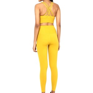 Leggings pour femmes à taille haute, couleur unie, extensibles, respirants, doux, confortables, sportifs, tricotés en spandex et nylon, toutes saisons - Product Image 2