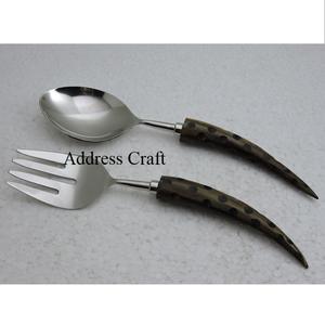 Address Craft High Quality Stainless Steel Salad Server Steel Cutlery Salad Tool Spoon Fork Set Kitchen Accessories kitchenware - Product Image 4