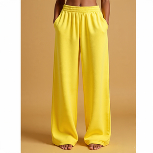 Baggy Fleece Pant-Acid Wash Jogger Pantalones de chándal para invierno Fitness Running Pijama Cordón Pantalones de gran tamaño Damas - Product Image 1