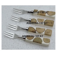 Prix de gros ensemble de fourchettes en bois poignée en résine fabricant et exportateur décoration de table de fête de mariage ensemble de fourchettes à dîner d'occasion