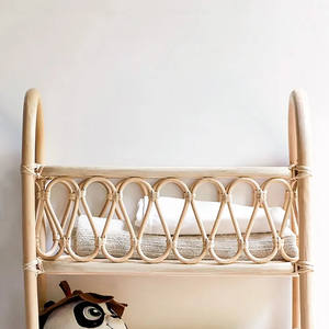 Cesta de pie de ratán natural, soporte de 3 niveles, respetuoso con el medio ambiente, precio barato, venta al por mayor - Product Image 4