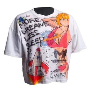 T-shirt graphique pour cours d'art pour hommes et femmes, design de croquis peint à la main, coton surdimensionné, streetwear créatif - Product Image 1