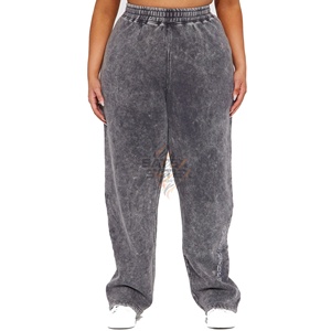 Survêtement décontracté pour femmes à la mode, lavé à l'acide, avec fermeture éclair, uni, 100% coton, personnalisable, de haute qualité, vente en gros - Product Image 4