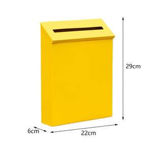 Boîte aux lettres en métal au design élégant, antirouille, résistante aux intempéries, avec entrée pour lettres, installation murale extérieure, protection saisonnière POST - Product Image 4