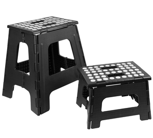 Lightweight Plastic Foldable <b>Step</b> Stool Non-Slip Surface Stylish Contemporary for Adults Kids <b>Portable</b> Easy Open Living Outdoor - Product Image 5