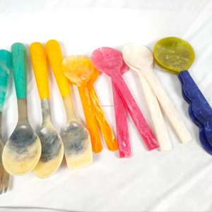 Crafting Crafts Eco Friendly Handmade Resin Salad Servers Durable Stylish Dishwasher <b>Microwave</b> Safe Custom Color Kitchen - Product Image 1