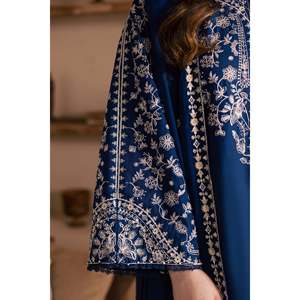 เสื้อปักลายผ้าลอน BATIK-3PC แขนสามส่วน พร้อมผ้าคลุมไหล่ชีฟองปักลาย และกางเกงปักลาย TROUSER-BIC-4621 - Product Image 3