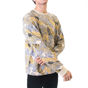 Pull-over décontracté à manches longues en polaire douce de haute qualité 100% coton imprimé en relief hiver chaleur pull chaud - Product Image 3