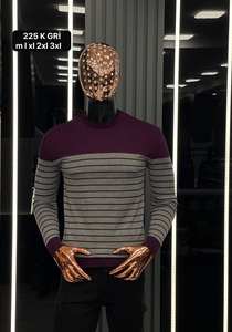 Suéter Casual de Invierno para Hombre, Cuello Redondo, Manga Larga, Cálido, Antiarrugas, 100% Algodón, Diseño Jacquard - Product Image 2